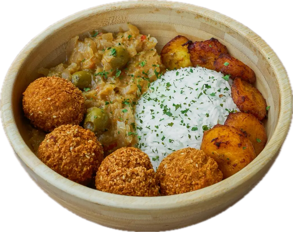 BOWL YASSA végétarien falafel oignons – restaurant africain Bruxelles
